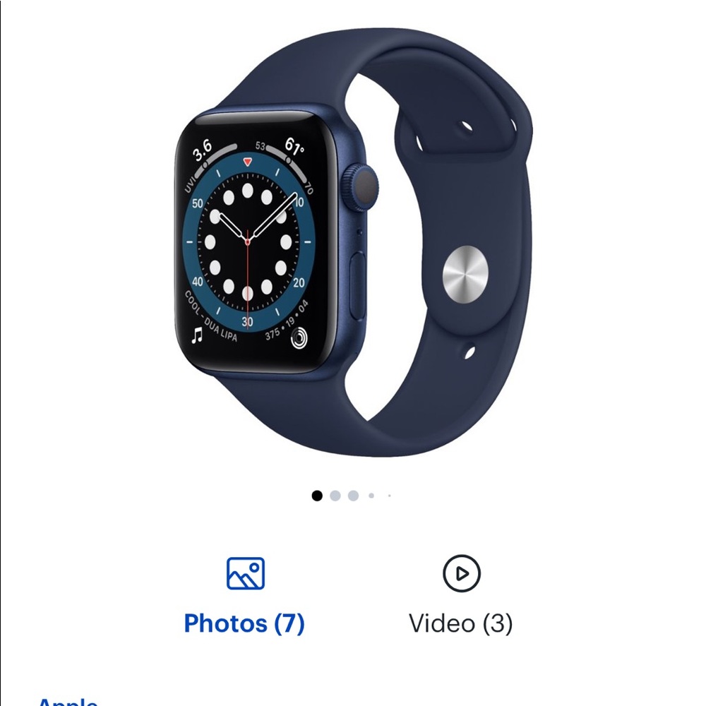 Apple Watch series 6 44mm deep blue aluminum case gps